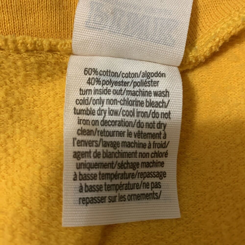 Victoria’s Secret PINK Iowa Hawkeyes Sweatshirt Small Yellow Relaxed Fit - Picture 5 of 7